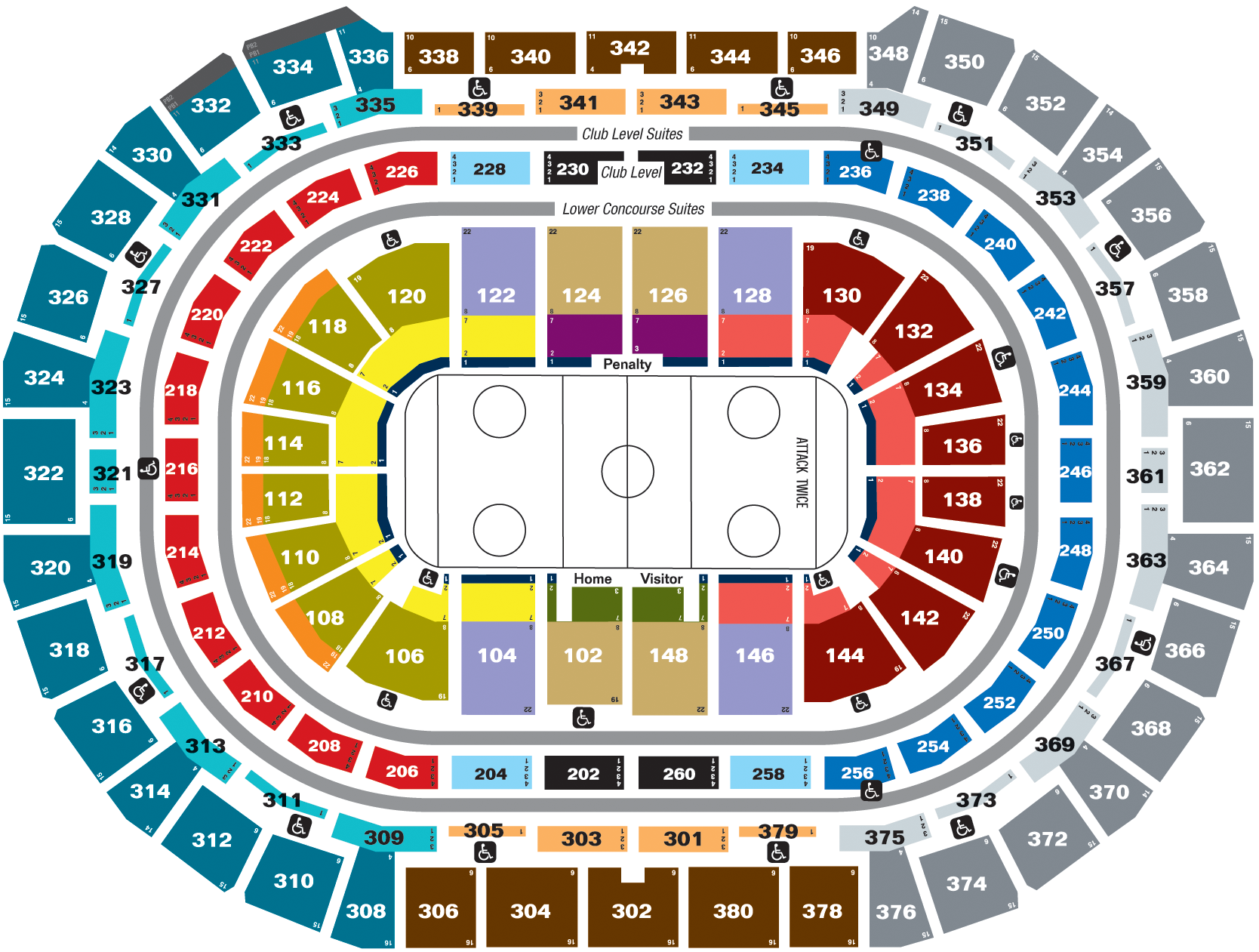 The Comcast Center Seating Chart