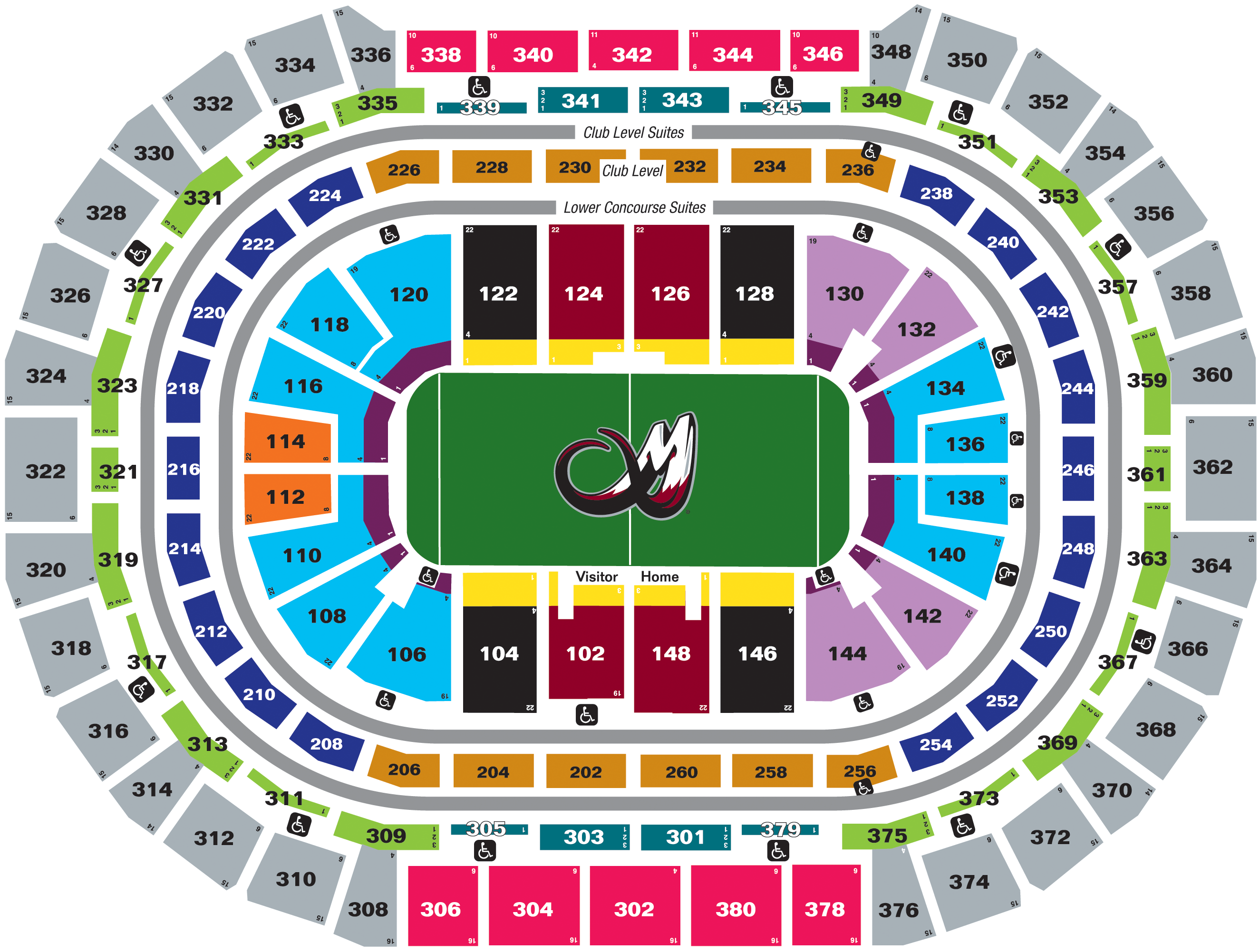 Pepsi Center Denver Colorado Seating Chart